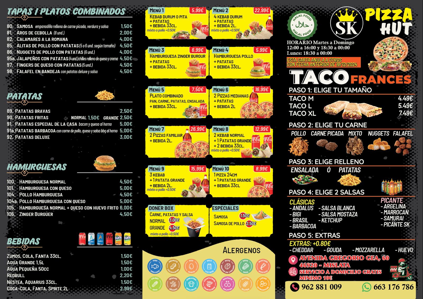 Menú SK Pizza - Página 2